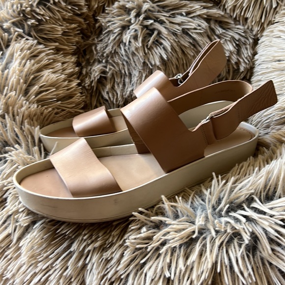 VINCE, Marett Leather Platform Sandal, Nude/Bone - Picture 4 of 9